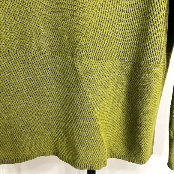 J Jill Womens Textured Boat Neck Sweater - Green, Size XL - Picture 4 of 7